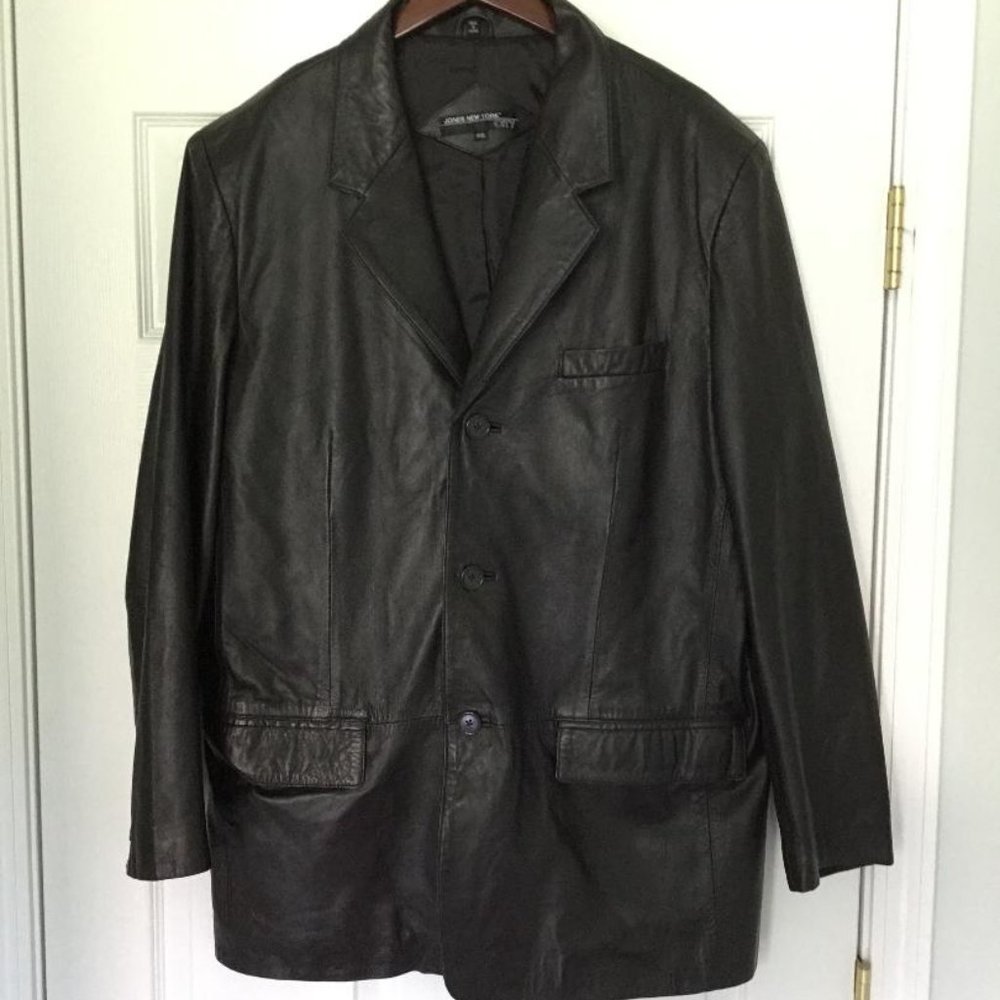Men Leather Blazer